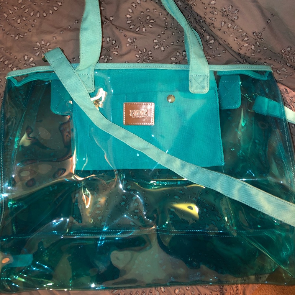 VS PINK CLEAR TOTE